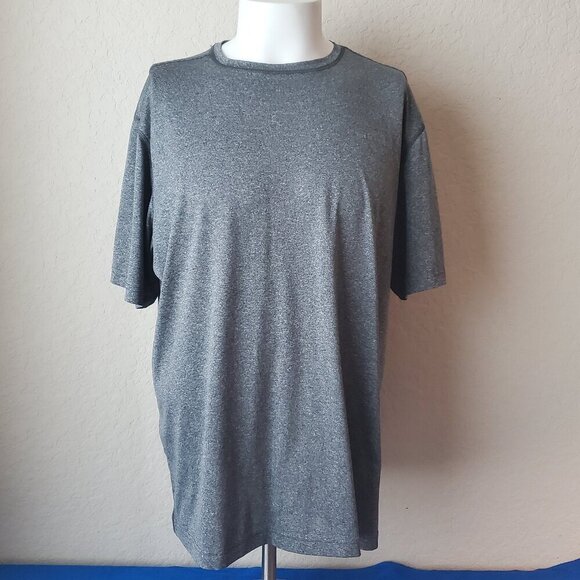 XL Eddie Bauer Performance Heather Gray Logo Shirt - Picture 1 of 8
